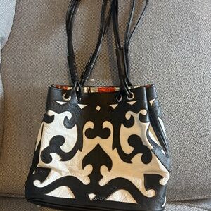 JL IL SALDIVAR TWO TONE leather shoulder  bag